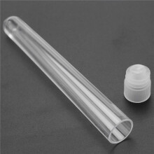 400Pcs 12X100mm Transparent Laboratory Clear Plastic Test Tubes Vials with Push Caps School Lab Supplies