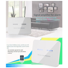 Ripetitore di Segnale Wireless 433 MHz, Trasmettitore, Amplificatore per GSM PTSN WiFi, Sistema di Allarme Antifurto Domestico, Cavi, Spina UE