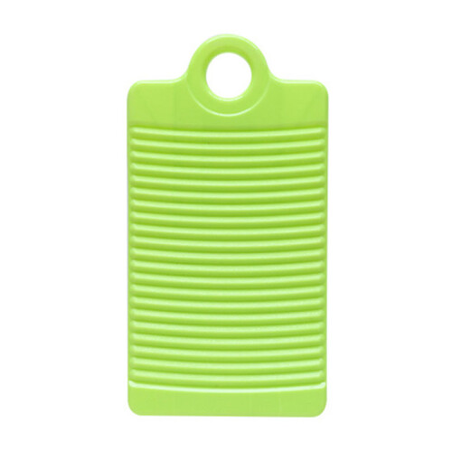(Green) Anti-Slip Thick Plastic Washboard for Laundry