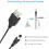 2X  Power Cord USB to 5.5X2.1 Multifunctional  Interchangeable Plug 2