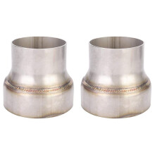 2X Rohr Leitung Abgas Reduzierer, 3 Zoll Bis 4 Zoll Turbo / Abgas Reduzierer Adapter Rohr Edelstahl Universal für PKW Auto Truck