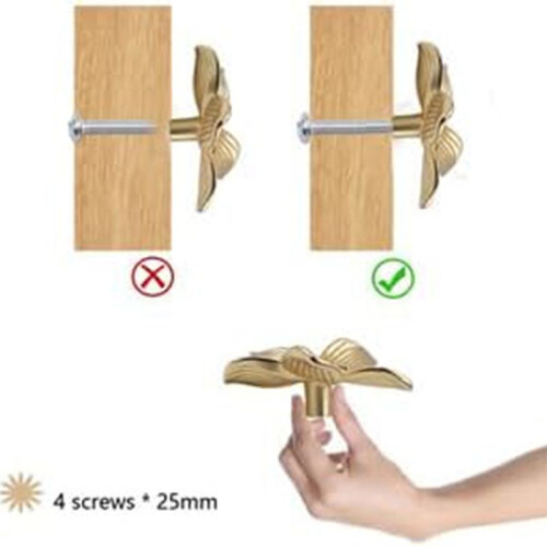 12Pcs Gold Flower Drawer Knobs Petal Kitchen Cabinet Knobs Dresser Knobs Furniture Cupboard Drawer Pulls Handles 1