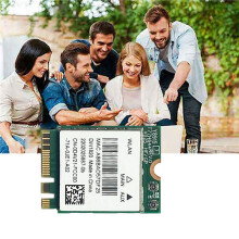 2X Tarjeta de Red Inalámbrica DW1820 QCNFA344A 2,4G + 5G de Doble Banda Gigabit 4,1 NGFF Tarjeta de Red Compatible con 802.11AC