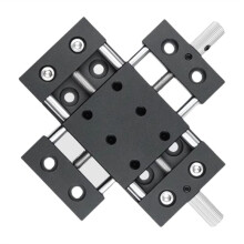 XY Axis Heavy Linear Optical Axis Guide Rod Screw Adjustment Table Small Manual Fine-Tuning Slide DXY40-20
