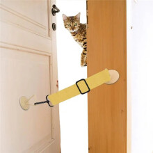Chiusura per Porta per Animali Domestici Apriporta Regolabile per Gatti Fermaporta per Porta per Animali Domestici Cinghia per Entrata Gatto Serratura