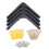 16 PCS Iron Wall Shelf Bracket, 4 x 4 Inch Heavy Duty Shelf Support Bracket Decorative Joint Angle Bracket, Black 5