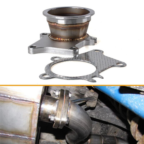 Adaptador de Flange de Banda V para Turbo de 3 Polegadas com 5 Parafusos para Peças de Adaptador de Flange de Turbocompressor T3/T4 1