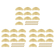 Cup Drawer Pull Kitchen Cabinet Handle Gold Tone, 66mm Hole Centers, 30 Pack