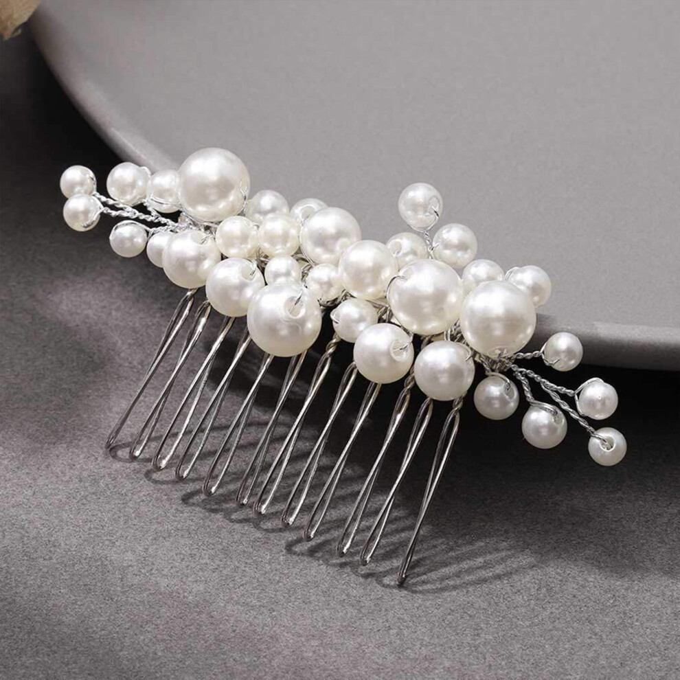 Creation-3C Baroque Pearls Hair Comb Bridesmaid Accessory