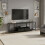 Living And Home 160cm TV Stand with Fabric Drawers, Black 1
