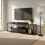 Living And Home 160cm TV Stand with Fabric Drawers, Black 2