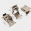 8PCS 0-90-180 Degree Self-Locking Folding Hinge Table Legs Silver Folding Coffee Table Furniture Hardware Cabinet Hinge 5