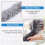 4X Gutter Cleaning Brush Roofing Tool with Telescopic Extendable Pole 8.2Ft Guard Cleaner Tool Easy Remove Leave, Grey 9