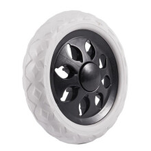 4 PCS Black White Plastic Core Foam Shopping Trolley Cartwheel Casters