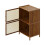 Living And Home 2 Tier Narrow Bookcase with Doors 3