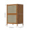 Living And Home 2 Tier Narrow Bookcase with Doors 6