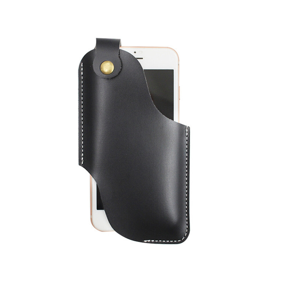 (, Large) Cell Phone Belt Holder Pouch Universal Phone Holster With Belt Loops For Work Hiking Camping Black 6431700903225