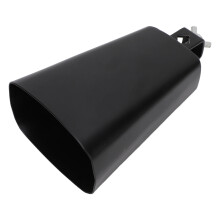 Cencerro de acero inoxidable de 7 pulgadas con montaje de abrazadera para vara