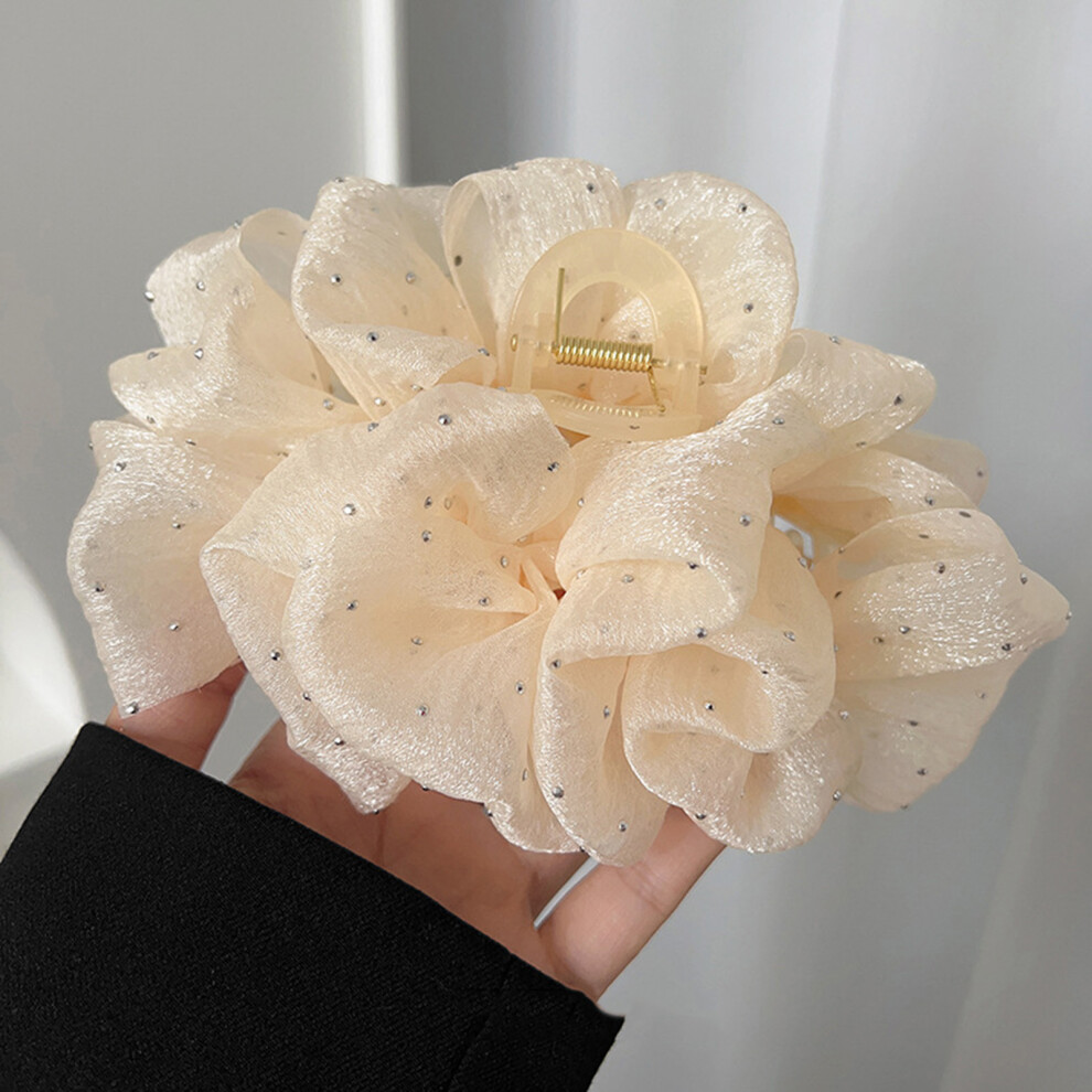 Penghui-Toys Rhinestone Mesh Hair Claw Clip For Women & Girls