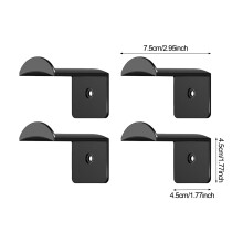 (Black, 4PCS) Wall Mount Cowboy Hat Storage Rack Space Saving Hat Organizer Cowboy Hat Holder for Bedroom Kitchen Bathroom