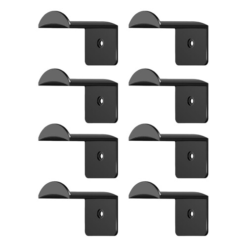 (Black, 8pcs) Cowboy Hat Wall Rack - Space Saving Organizer