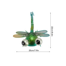 Green Metal Dragonfly Wall Hanging