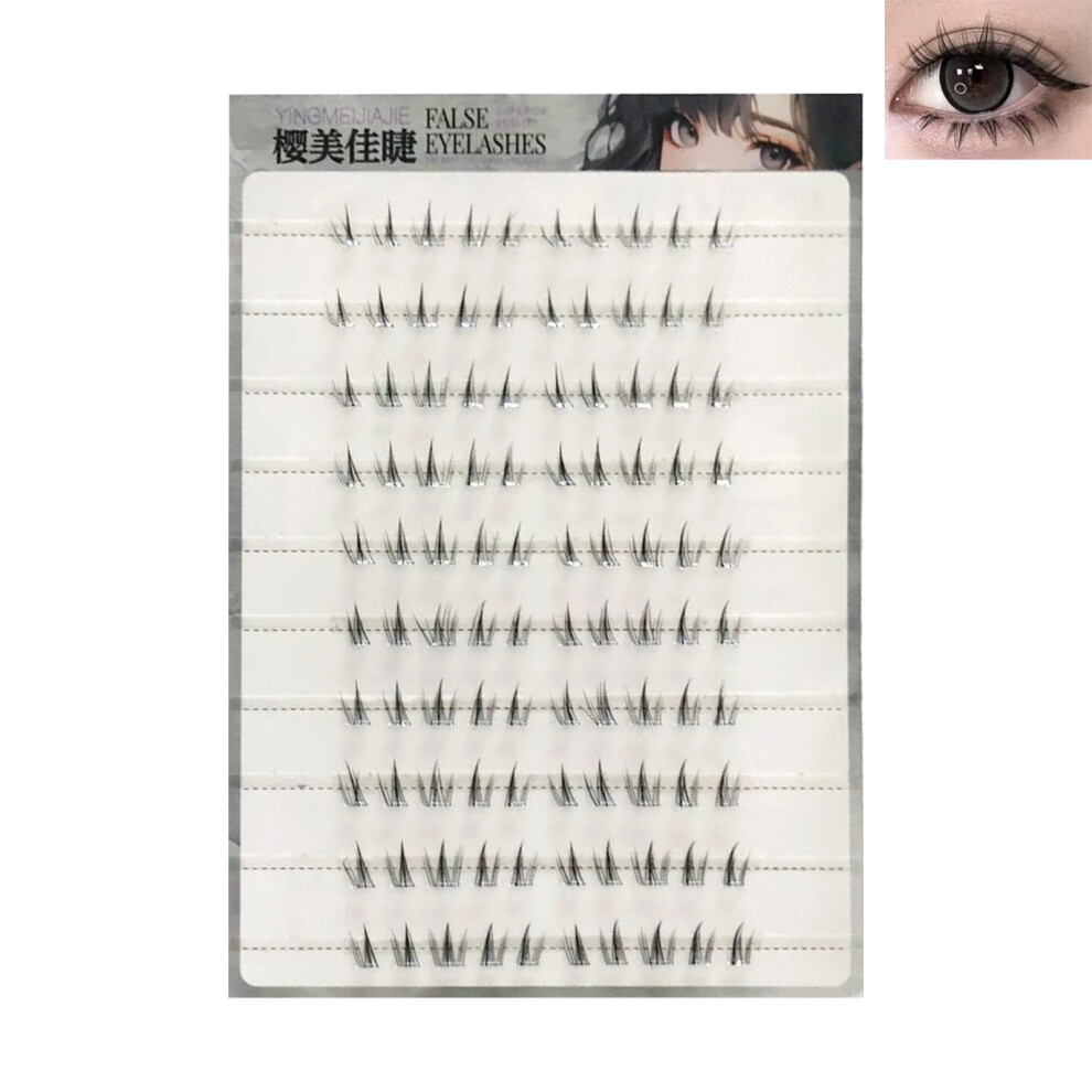 Penghui-Toys (10 Rows) Fluffy Diy Cluster Lashes - No Glue Needed