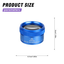 (Blue CS30*40) 30X40mm Ultra Clear Jewelry Magnifier for Watches