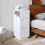 Living And Home Minimalist Bedside Table with Drawers, White 1