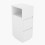 Living And Home Minimalist Bedside Table with Drawers, White 3