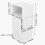 Living And Home Minimalist Bedside Table with Drawers, White 6