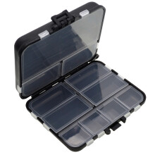 (Black) Fishing Tackle Box with Clear Lid - 50 Char