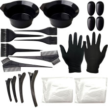 Hair Dye Kit: Brush, Comb, Bowl, Gloves