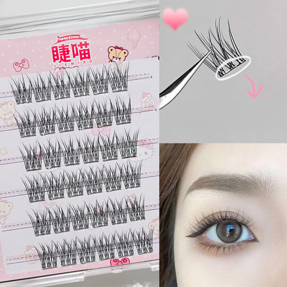 Zhouq-Outdoors (Six Rows) Reusable C Curl Lash Clusters For Parties & Travel