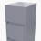 Living And Home Minimalist Bedside Table with Drawers, Grey 5