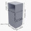 Living And Home Minimalist Bedside Table with Drawers, Grey 6