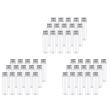 75Pcs 110Ml Plastic Test Tube,Clear Flat Test Tubes,Plastic Test Tubes with Screw Caps for Candy,Beans,Party Decor