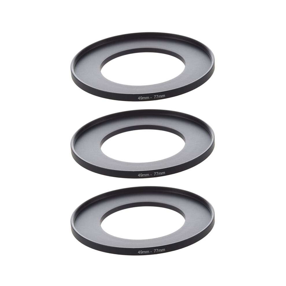 3X Camera Lens Filter Step Ring 49Mm-77Mm Adapter Black 4713327051711