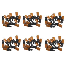 60Pcs 3Ml Empty Brown Glass Dropper Bottles with Pipette for Essential Oil