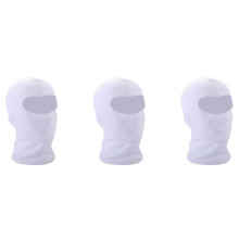 3X Outdoor Full Face Mask Spandex Balaclava Thin Motorcycle Cycling Ski CS Mask White