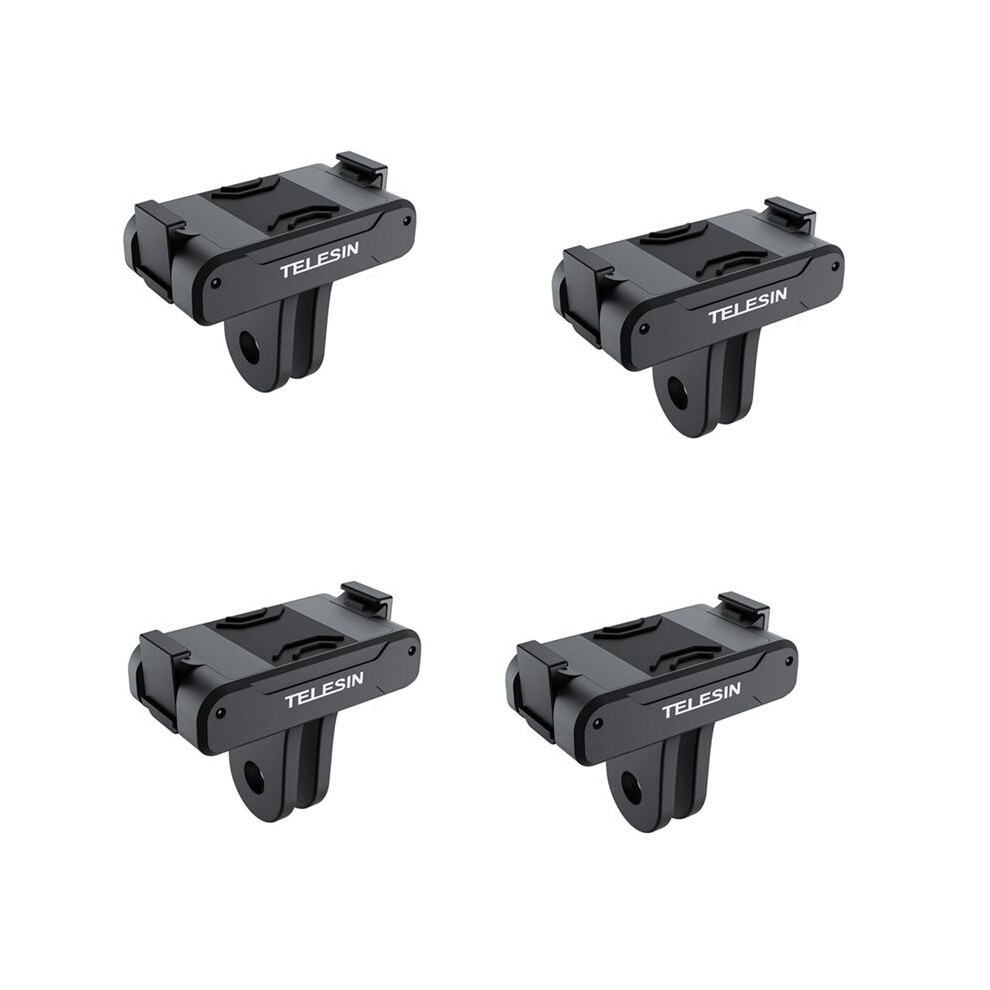 4X Telesin Magnetic Two Claw Adapter Action Camera Accessories For Osmo Action 3 Adapter Black 4711391807821