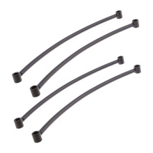2 Pair Rear Rail Support Bracket Mount Holder for Cafe Bobber - Black