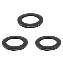 3 Pcs 52mm-37mm 52mm to 37mm Black Step Down Ring Adapter for Camera