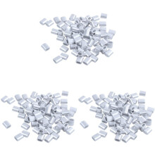 2mm Aluminium Doppel Loch Draht Seil Klemme Clip Hülse 240 Stücke