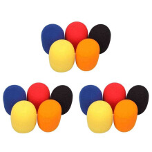 15 Pcs Solid Color Non-Disposable Microphone Dust Cover Thickened Microphone Cover Microphone Blowout Cover for KTV