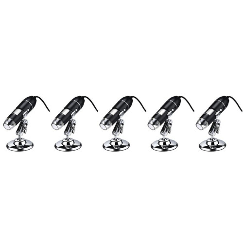 5X 3 In 1 USB Digital Microscope, Endoscopic Camera, Adjustable Magnification with PC Bracket, 1600X