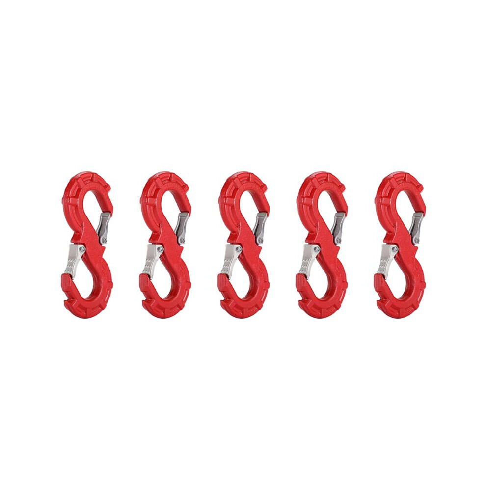 5X S-Shape Quick Rescue Shackle Trailer Winch Hook Car Jk Offroad Towing Recovery Kits 4X4 Winch Trailer Shackle Red 6132286707299