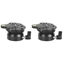 2X DY-60N Tripod  Leveling Base Adjusting Plate with Bubble Level for DSLR Camera