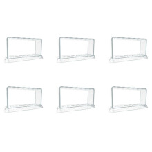 6X Plastic Clear Test Tube Rack 6 Holes Stand Lab Test Tube Stand Shelf School Supply Lab Equipment 16.7X8X3 cm