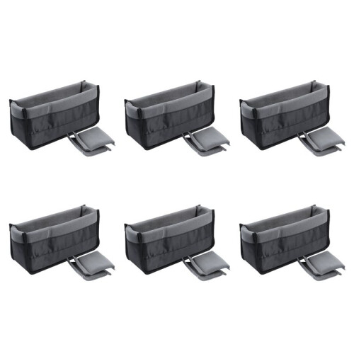 6X Shockproof Dslr Slr Camera Insert Organizer Case Partition Divider Protection Case(Black+Grey)